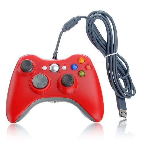 Wired Xbox 360 USB Game Pad Joysticks Controller For xBox 360 or PC Red - XBox 360 Accessories - Althemax - 1