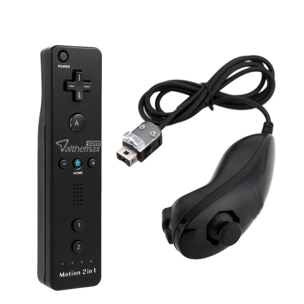 Althemax® Remote Plus Built-In Motion Plus Nunchuk Silicone Case for Wii - Black - Wii Accessories - Althemax - 1