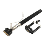 Black 3.5mm Extendable Selfie Wired Stick Phone Holder Remote Shutter Monopod For smartphone iphone - Tripods & Monopods - Althemax - 3