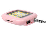 Pink 3.5mm 16 LED Selfie Flash Fill-in Light Cellphone Camera Spotlight Portable iphone smartphone - Cellphone Accessory - Althemax - 4