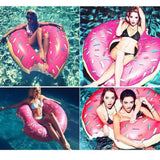 Althemax® Inflatable Giant Donut Pool Beach Float 120cm 4ft Swimming Stawberry Pink / Chocolate - Floating Bed - Althemax - 4