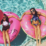 Althemax® Inflatable Giant Donut Pool Beach Float 120cm 4ft Swimming Stawberry Pink / Chocolate - Floating Bed - Althemax - 5