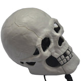 White Scary Cool Skull Skeleton Shaped Telephone Corded Phone with Blue Led Flashing Eyes Halloween Gifts - Telephone - Althemax - 1