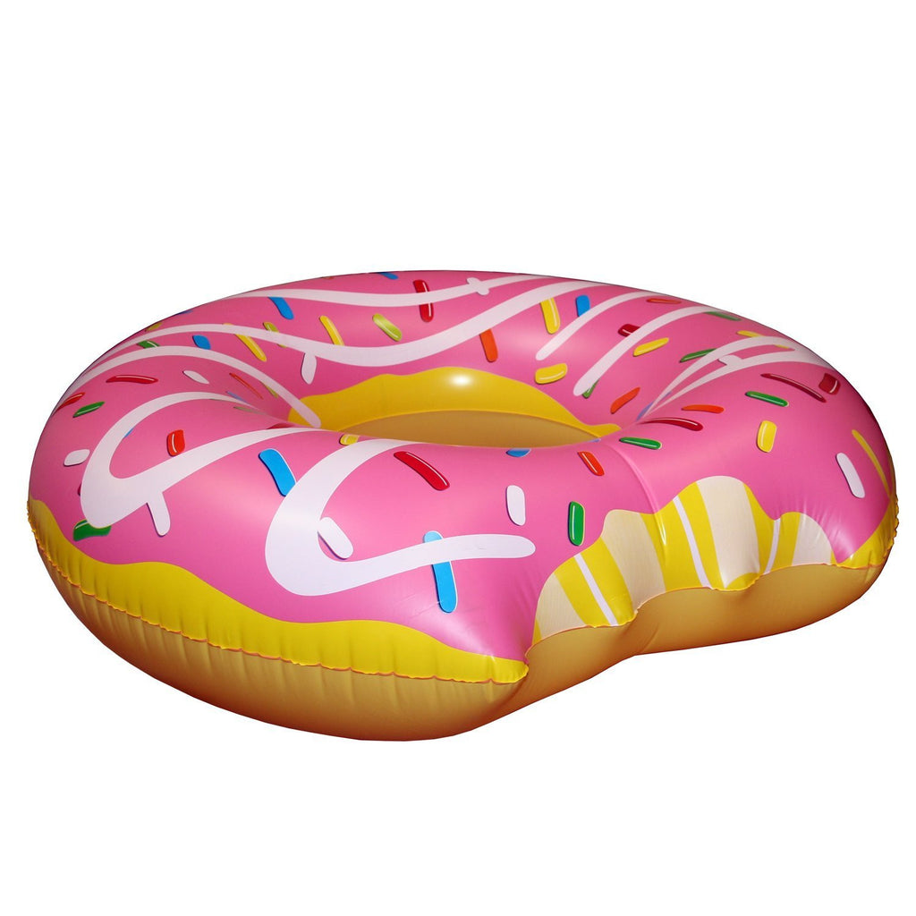 Althemax® Inflatable Giant Donut Pool Beach Float 120cm 4ft Swimming Stawberry Pink / Chocolate - Floating Bed - Althemax - 6