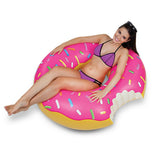 Althemax® Inflatable Giant Donut Pool Beach Float 120cm 4ft Swimming Stawberry Pink / Chocolate - Floating Bed - Althemax - 1