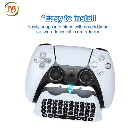 Controller Bluetooth mini keyboard Chatpad built in speaker Ergonomic for Playstation PS5 controller White
