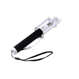 Fashion Extendable Wired Remote Shutter Selfie Stick Monopod For iPhone Smartphone - Gray - Tripods & Monopods - Althemax - 9