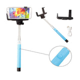 Built in Bluetooth Extendable Selfie Stick Monopod Holder Multi Available - Blue - Tripods & Monopods - Althemax - 3