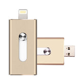 New 16GB Gold USB i-Flash Drive U Disk 8 pin Memory Stick Adapter For iPhone 5S 6S plus iPad - Cellphone Accessory - Althemax - 4